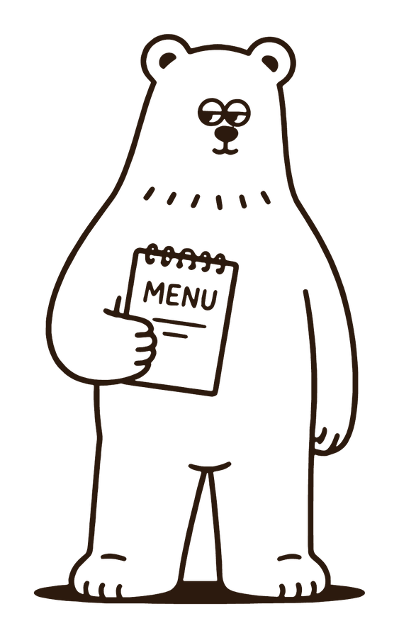 the here. coffee mascot